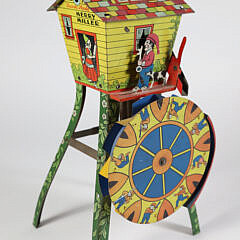  19th Century Spinning Wheel Sand Toy 