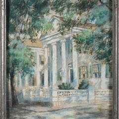 Pastel of the Hadwen House Nantucket