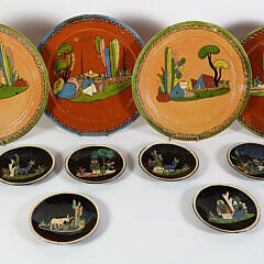 Set Of Ten Vintage Telaquapaque Chargers