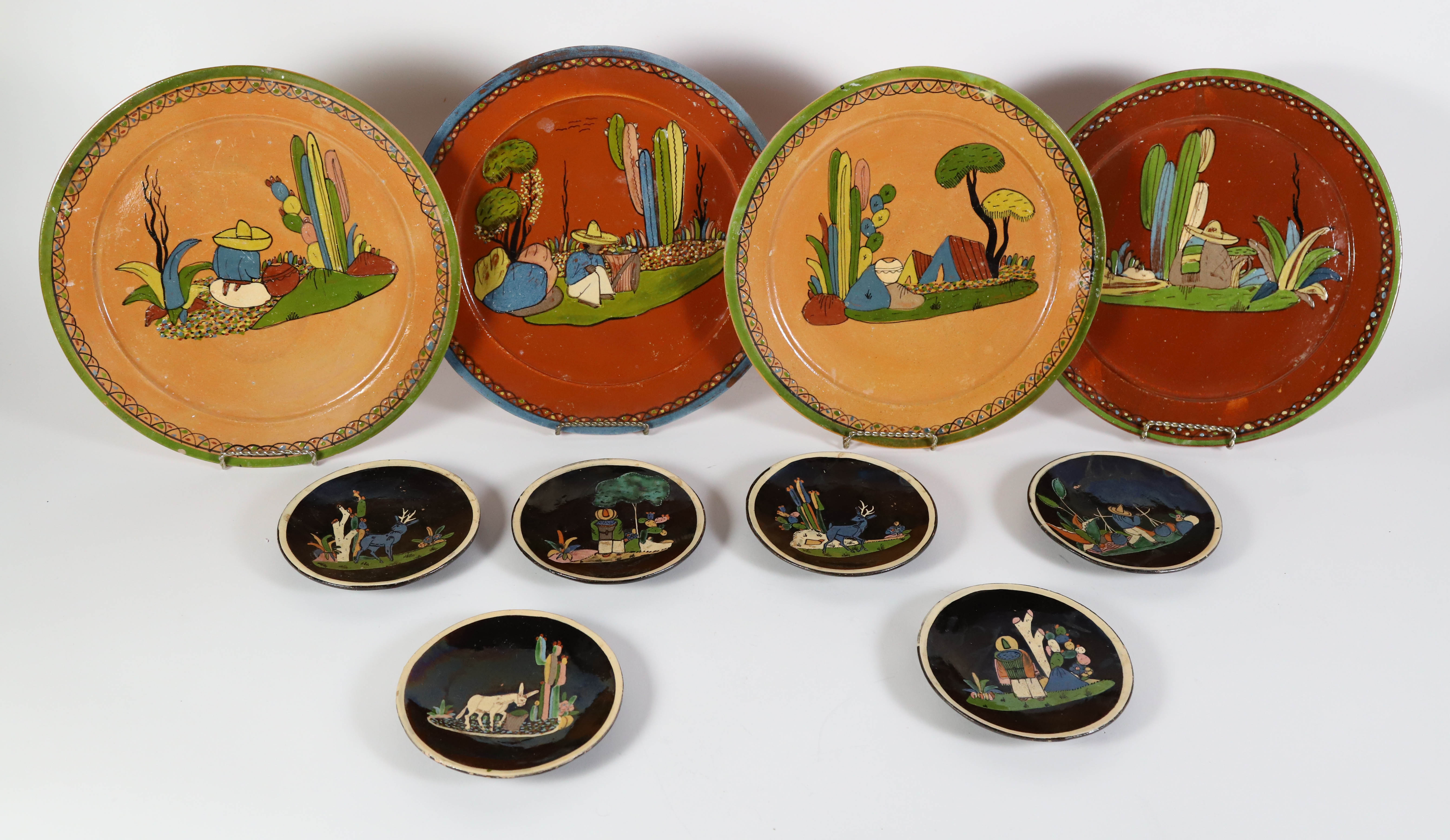 Set Of Ten Vintage Telaquapaque Chargers