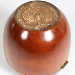 Antique Cherry Wood Apple Form Tea Caddy, 18th Century