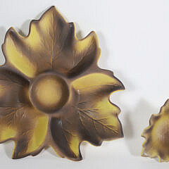 Old Spouter Nantucket Leaf Hors D’oeuvres Tray With Leaf Dip Bowl 