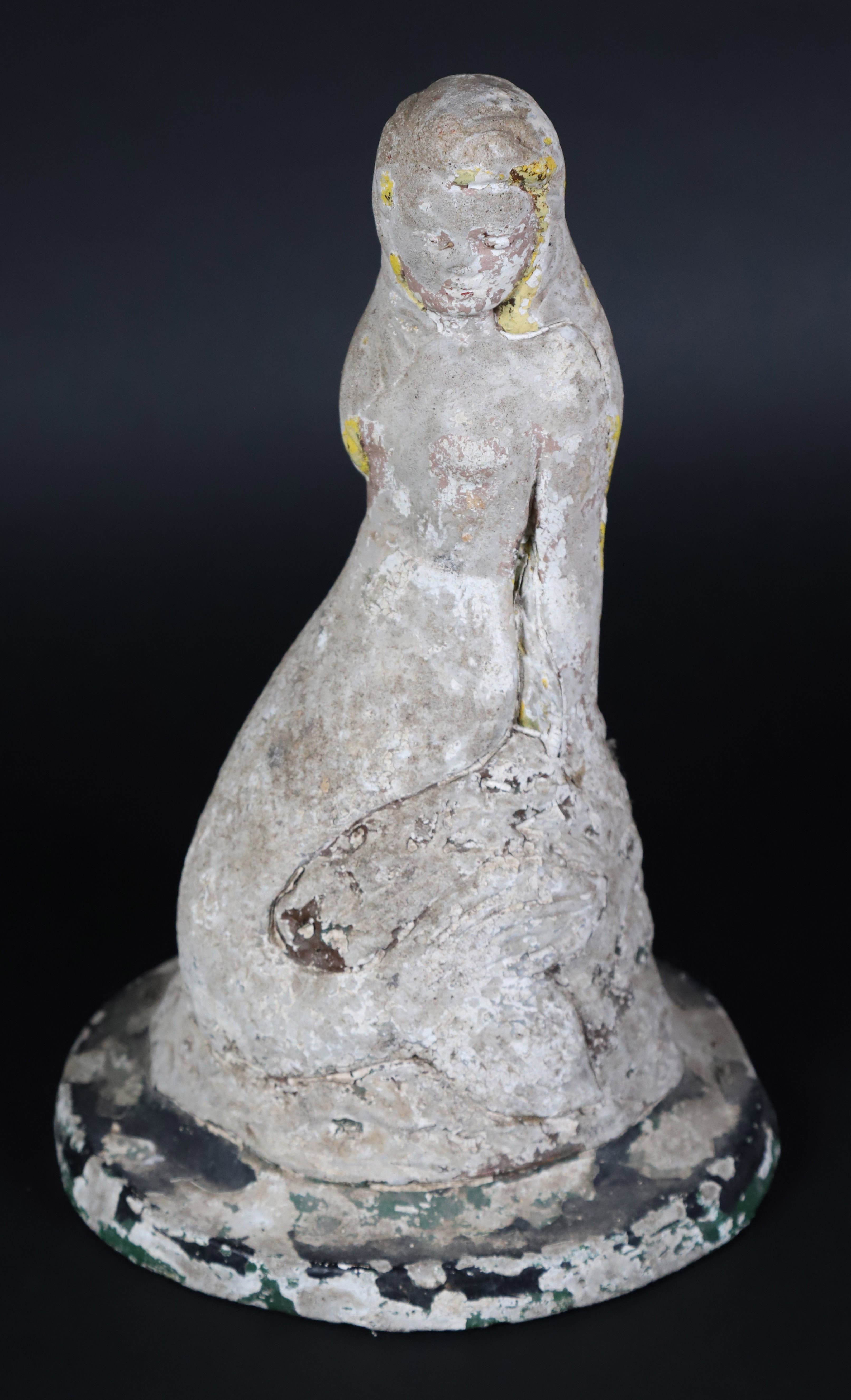 Cast Stone Mermaid Figure