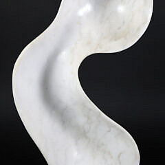 Tim Ridger White Marble Abstract Sculpture Of Pregnant Woman