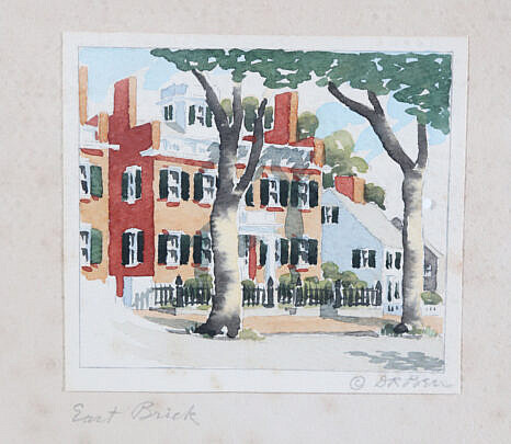 Doris and Richard Beer Watercolor on Paper "East Brick"