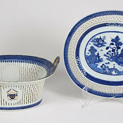 Chinese Export Plate Armorial Soup Plate, Late 18th Century