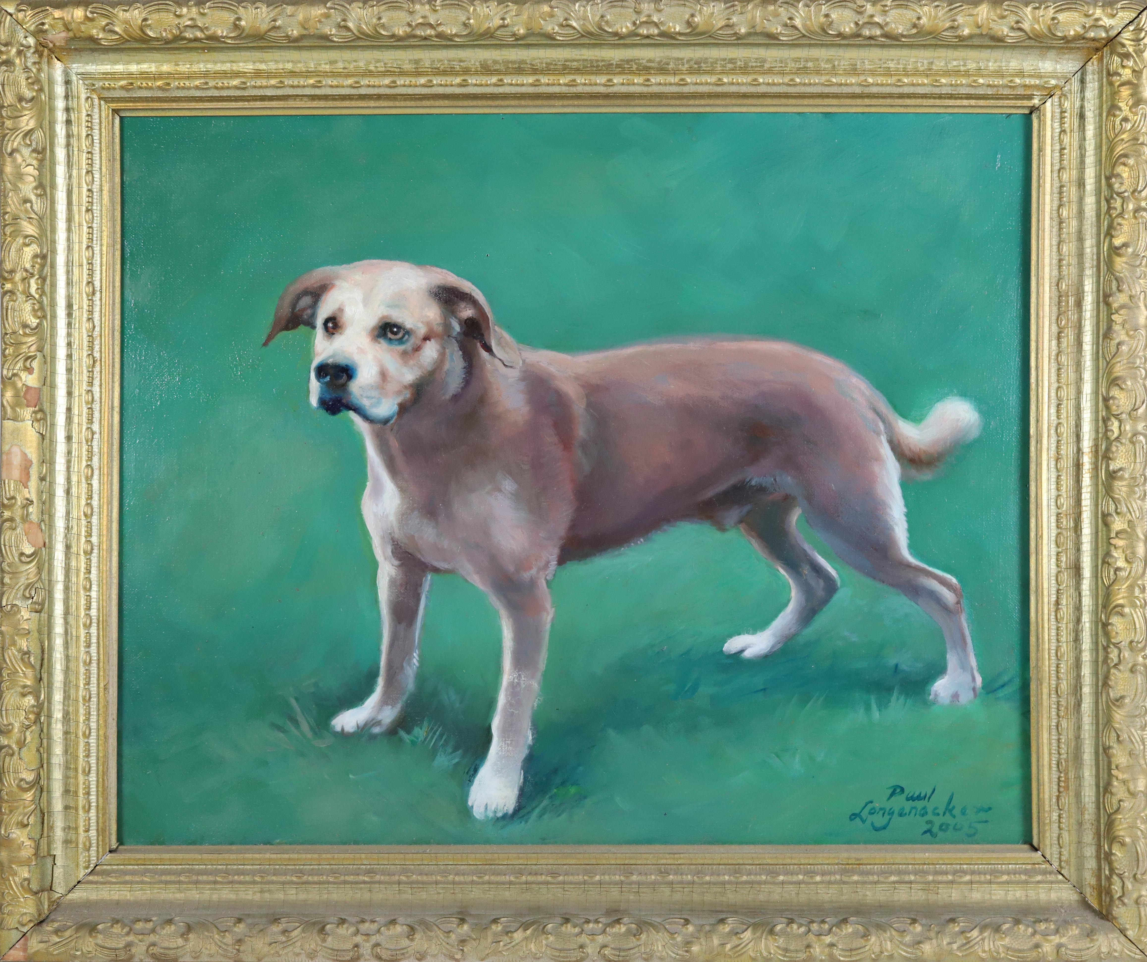 Paul Longnecker (American 1920-2008) Oil on Canvas "Portrait of the Dog 'Chester Cooper"