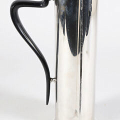 Mid-Century Modern Silver Plated Cocktail Pitcher and Gorham Stirrer