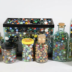 Approximately 425 Vintage Glass and Clay Marbles 