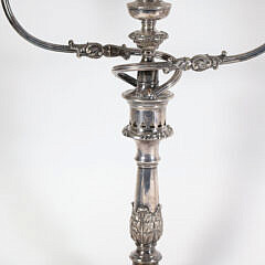 Pair of Sheffield Silver Plated Two-Light Candelabra, 2nd Quarter of the 19th Century