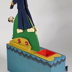 Broomhill Carved and Painted Wood Toy Bank