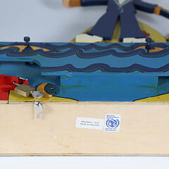 Broomhill Carved and Painted Wood Toy Bank