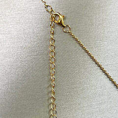 Sterling Silver Vermeil Seed Pearl “Circle” Pendant Necklace