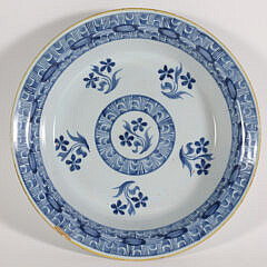 Dutch Delft Blue and White Shallow Bowl, 18th/19th Century