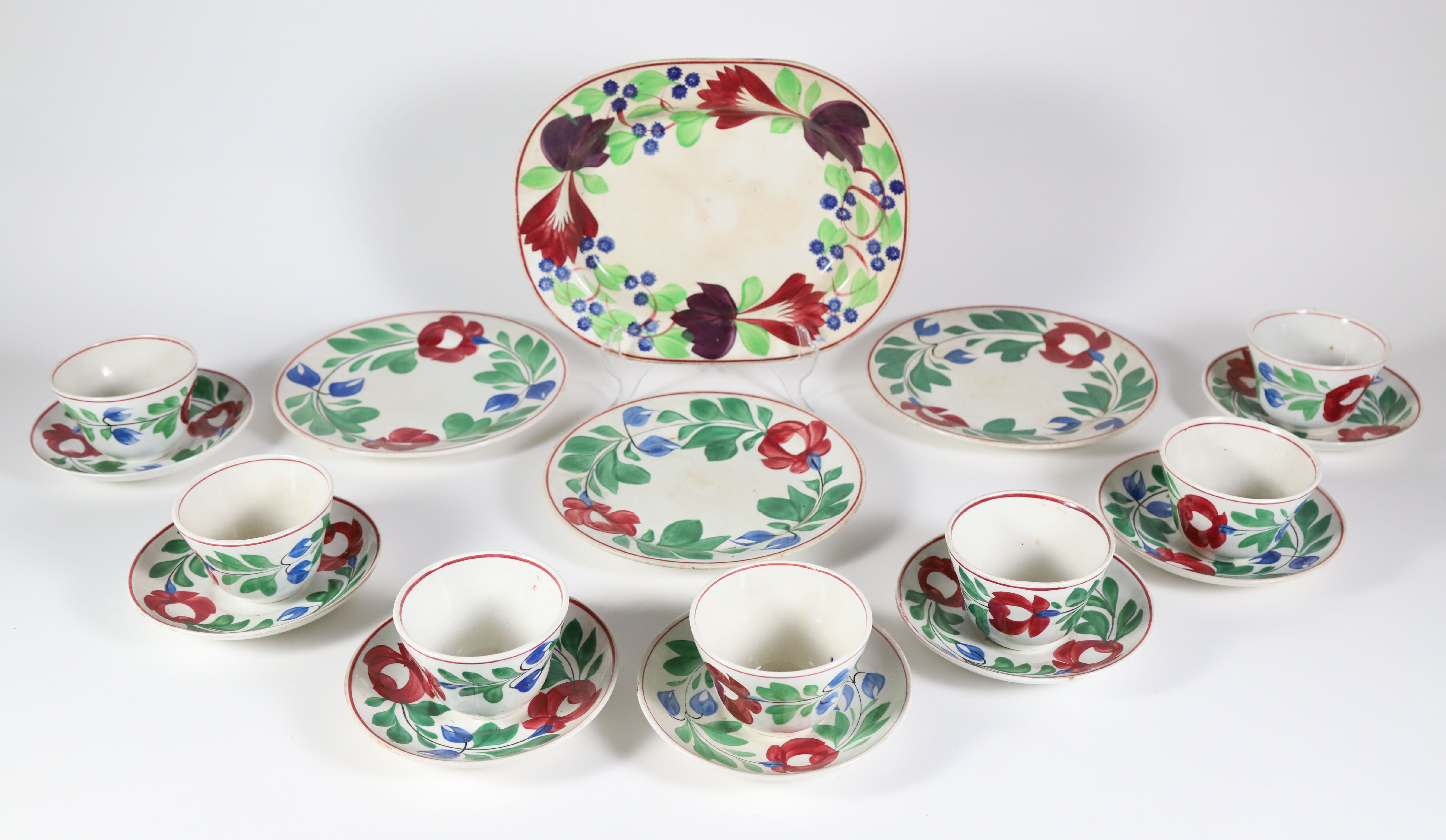 English " Rose Pattern" Ceramic Cups and Plates