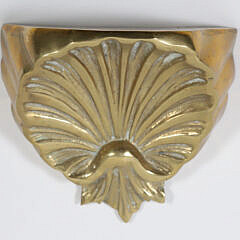 Vintage Brass Scallop Shell Doorstop