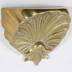 Vintage Brass Scallop Shell Doorstop