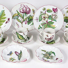 Fourteen Pieces of Vista Alegre Vegetable Decorated China 