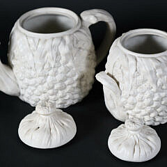 Copeland Parian Ware Pineapple Tea Service, 3rd Quarter 19th Century