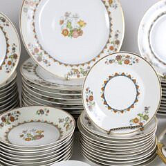 Limoges France Vignaud Dinner Service in the Deuville Pattern