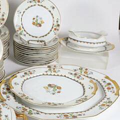 Limoges France Vignaud Dinner Service in the Deuville Pattern