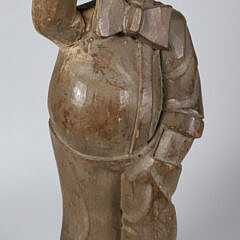206-4600 Antique Carved Wooden Circus Clown Figure A_IMG_9683