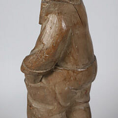 Antique Carved Wooden Circus Clown Figure
