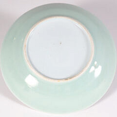 Chinese Celadon Mandarin Cup and Saucer, 19th Century