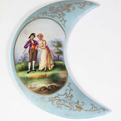 18th/19th Century French Hand Painted Porcelain Crescent