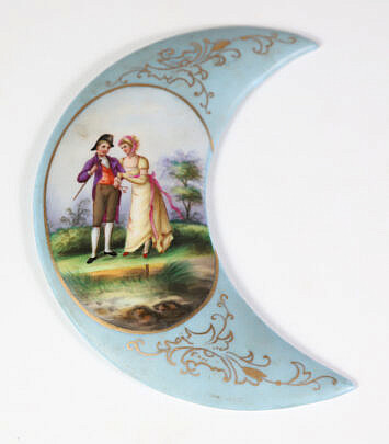 18th/19th Century French Hand Painted Porcelain Crescent