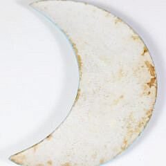 French Hand Painted Porcelain Crescent, 19th Century