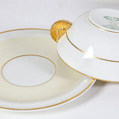 Set of 11 Limoges Bouillon Cups and Saucers