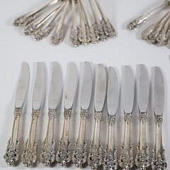 Wallace Grande Baroque Sterling Silver Flatware Service Compromising 68 Pieces
