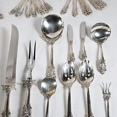 Wallace Grande Baroque Sterling Silver Flatware Service Compromising 68 Pieces