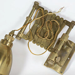 Brass Accordion Wall Light Fixture