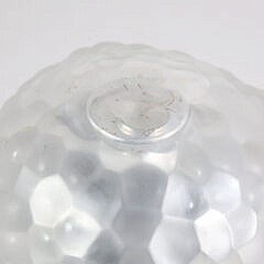 Signed Lalique France “Antilles” Ice Pail Frosted Molded Glass