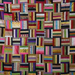 Antique Hat Silk Ribbon Quilt, circa 1890