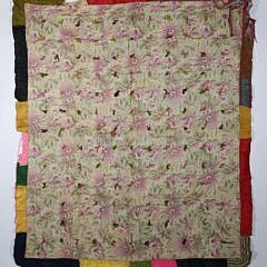 Antique Hat Silk Ribbon Quilt, circa 1890