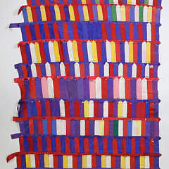 County Fair Ribbon Patchwork Quilt Top, circa 1945-1977