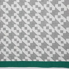 Pair of “Hour Glass” Pattern Patchwork Quilts with Green Borders, circa 1930s