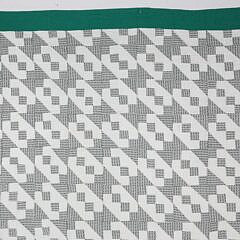 Pair of “Hour Glass” Pattern Patchwork Quilts with Green Borders, circa 1930s