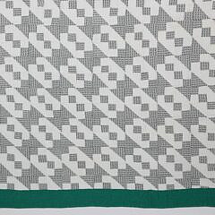 Pair of “Hour Glass” Pattern Patchwork Quilts with Green Borders, circa 1930s