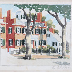 Doris and Richard Beer Watercolor on Paper “East Brick”