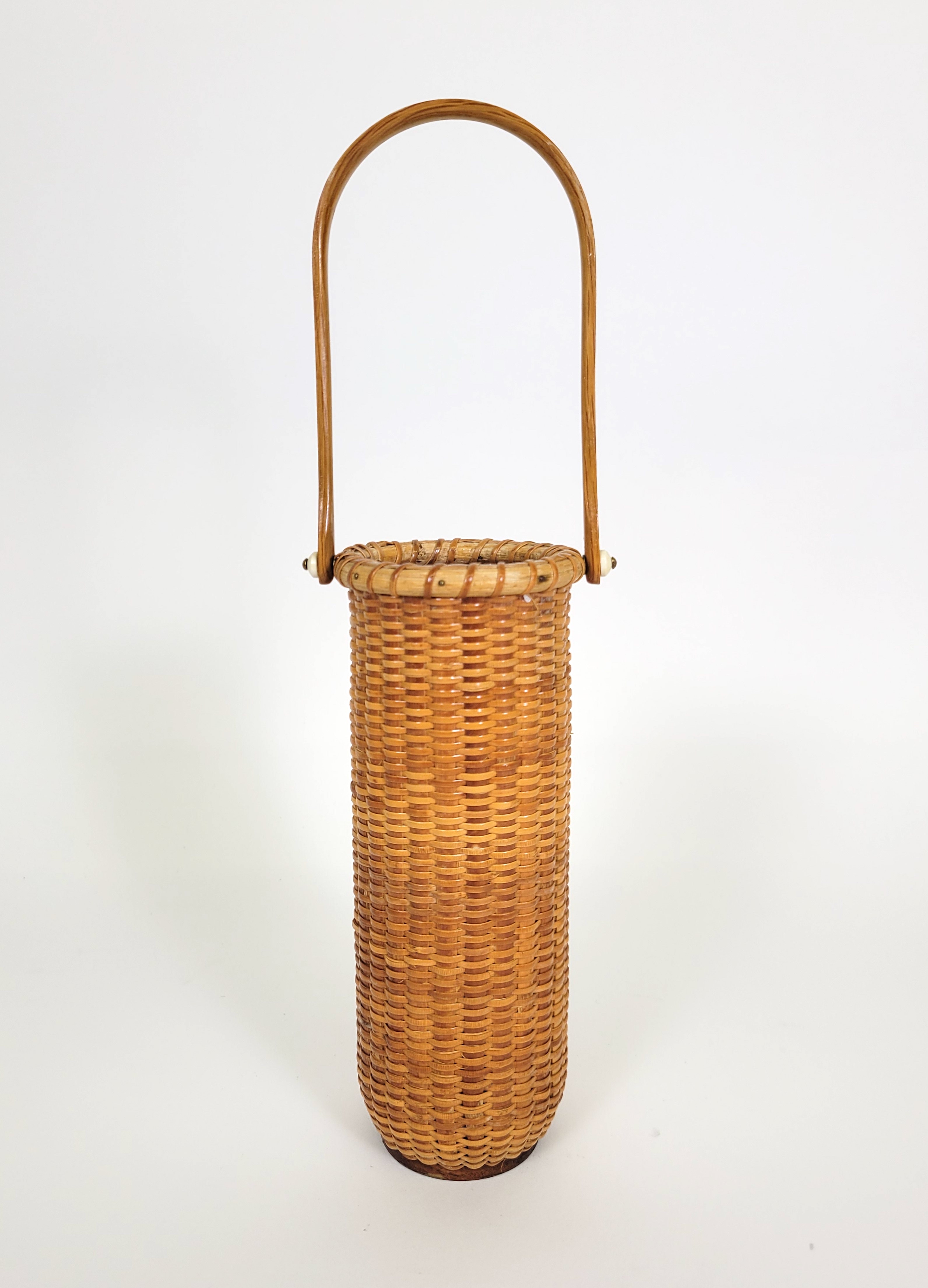 Vintage Nantucket Basket Flower Bud Vase Vintage Nantucket Basket