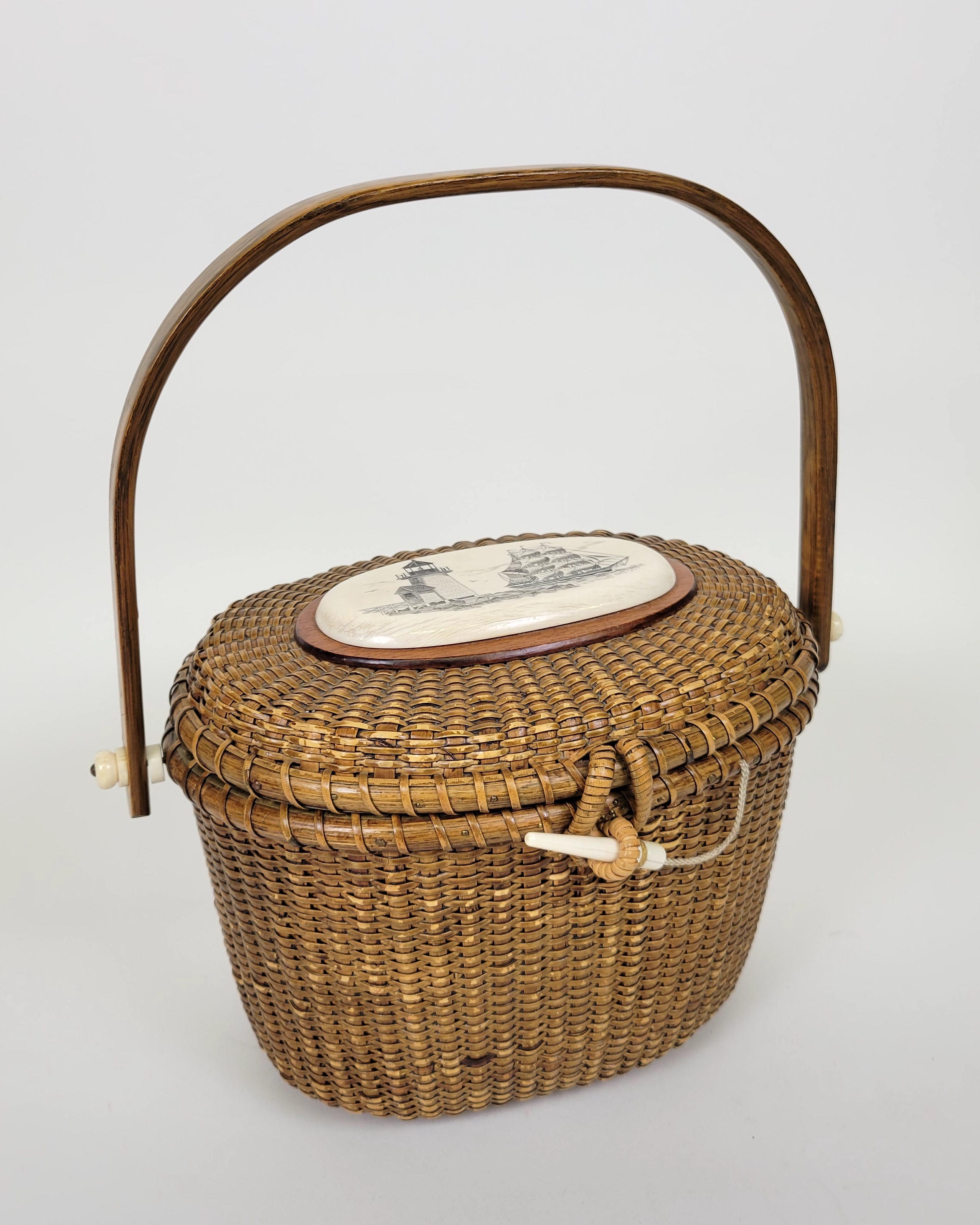 Vintage Paul Whitten Nantucket Basket Purse Vintage Paul Whitten