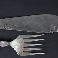 Pair of English Silver Plated Fish Serving Pieces, 19th Century