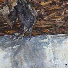 Barbara Insalaco Oil on Board “Basket of Nantucket Pears”