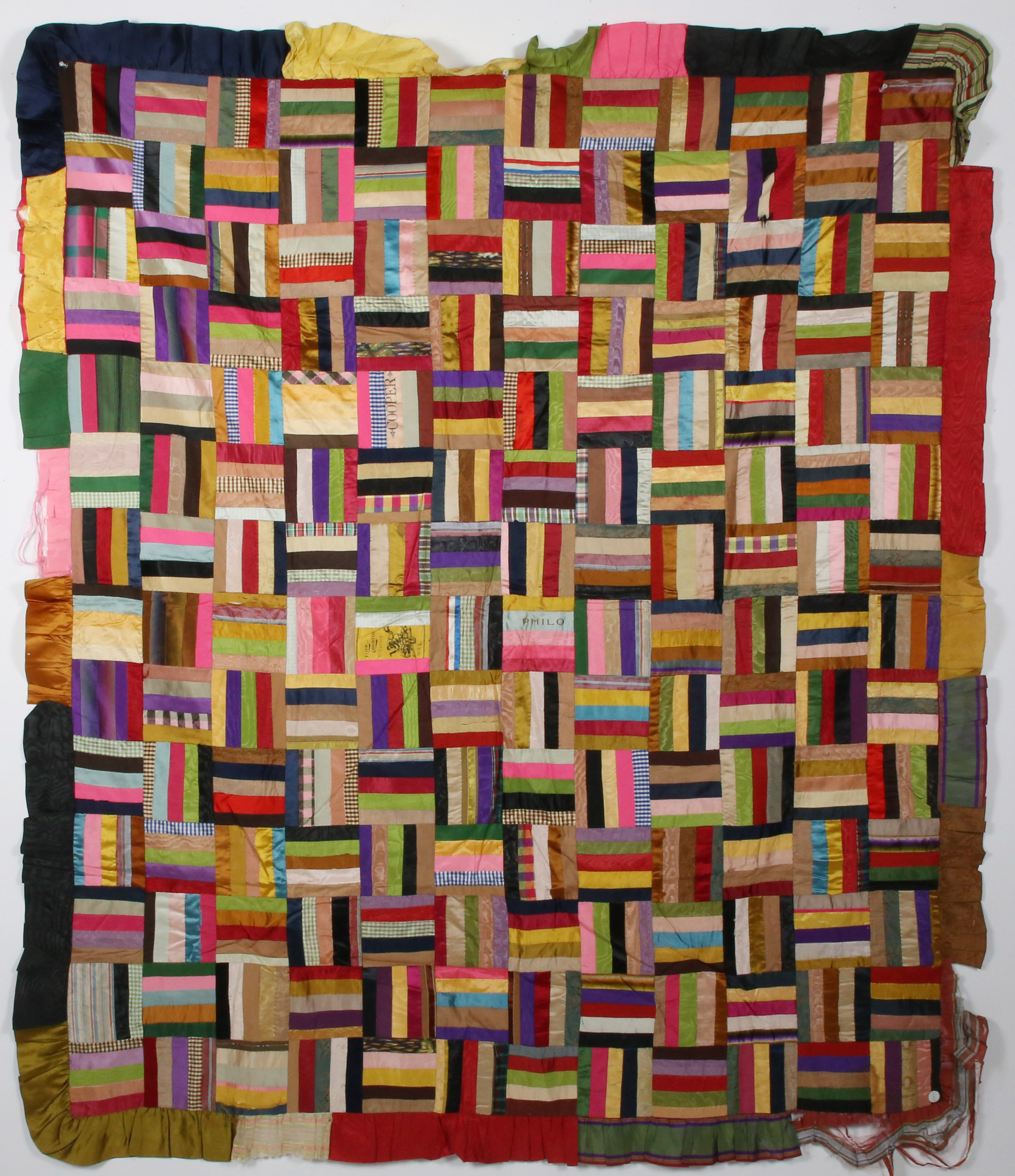Antique Hat Silk Ribbon Quilt, circa 1890 - Rafael Osona Auctions ...