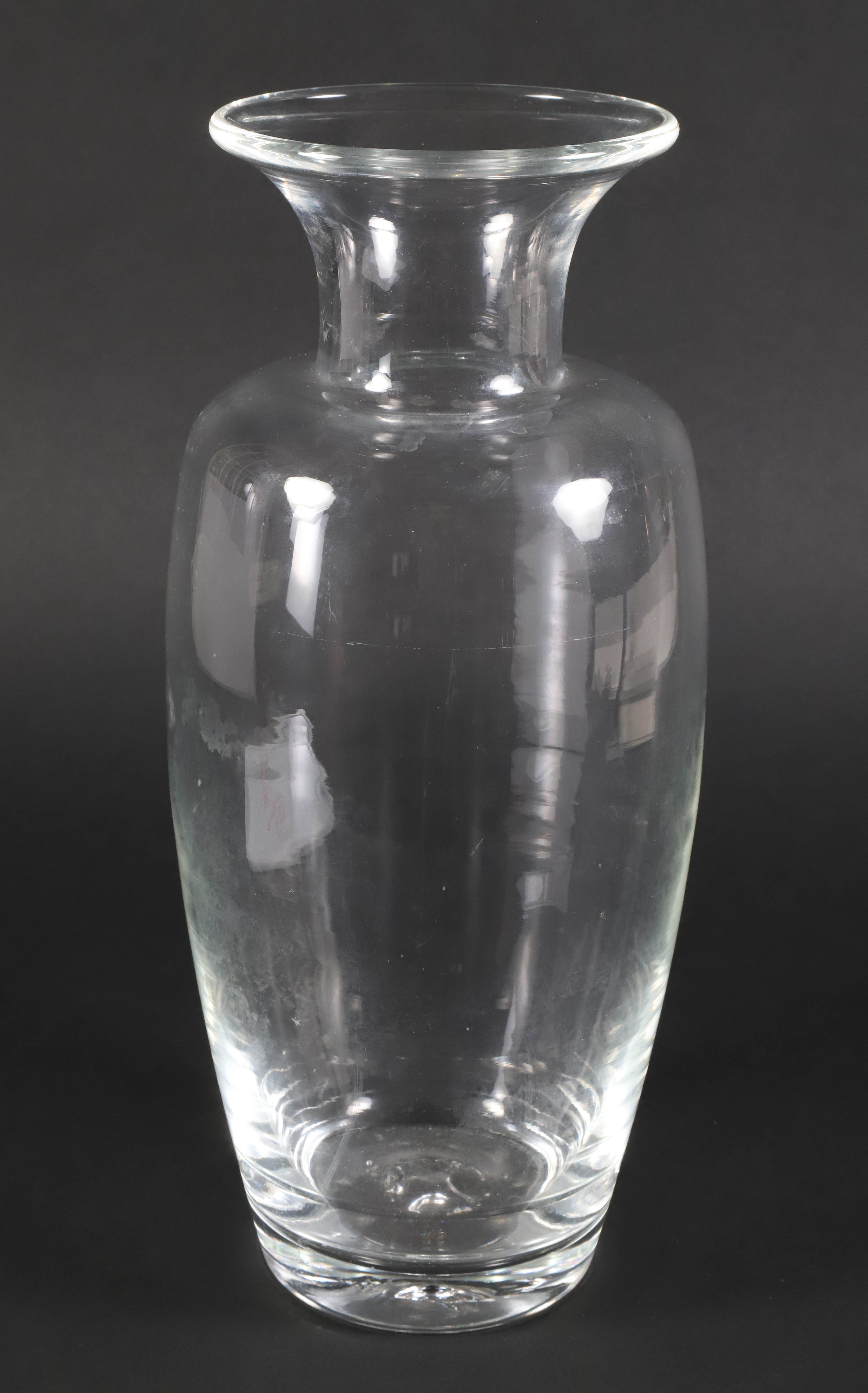 Simon Pearce Hand Blown Clear Glass Vase - Simon Pearce Hand display picture 1