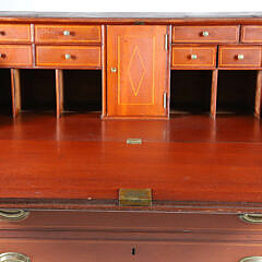American Inlaid Mahogany Slant Front Desk, 18th Century